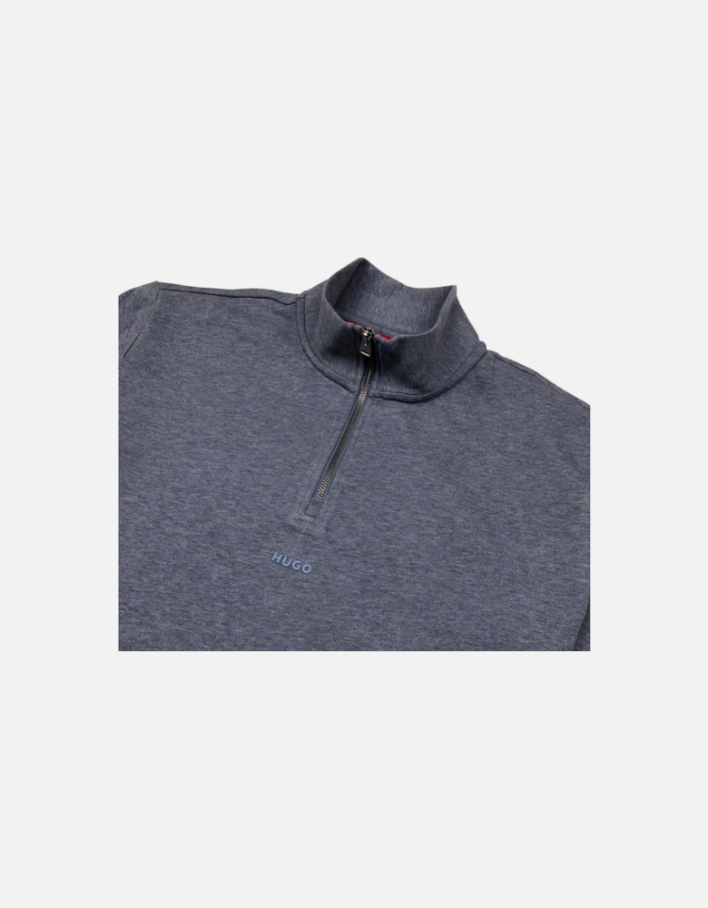 Hugo Blue/Grey Marl 1/4 Zip Sweatshirt