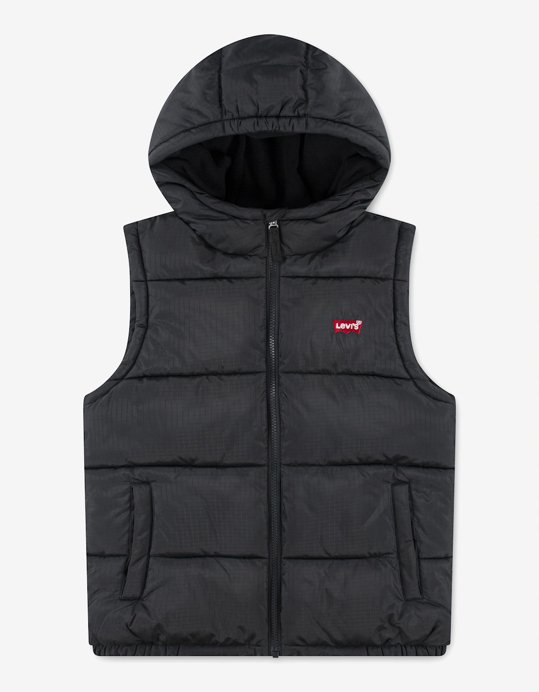 Boys Batwing Puffer Gilet in Black, 5 of 4