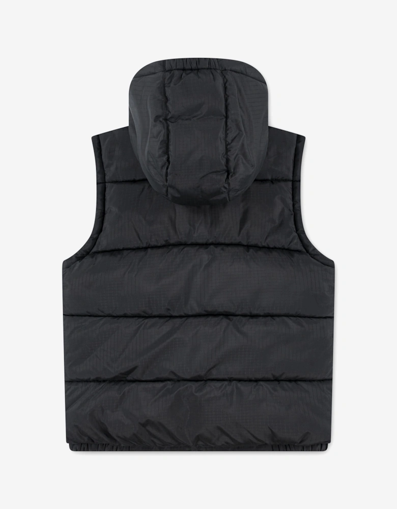 Boys Batwing Puffer Gilet in Black