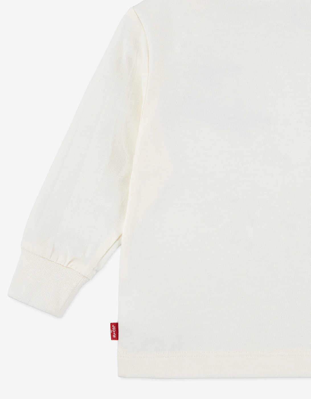 Baby Boys Long Sleeve Logo T-Shirt in Ivory