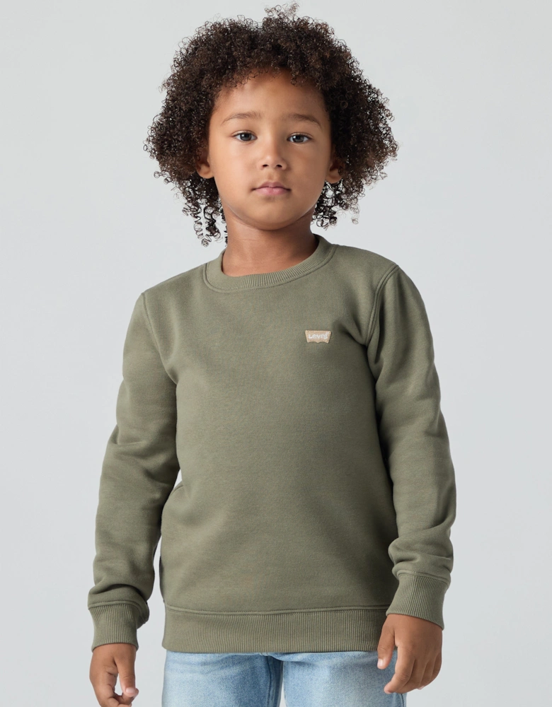 Boys Mini Logo Sweatshirt in Green