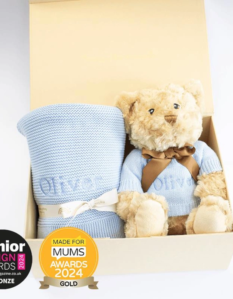 NEW BABY BLANKET AND TEDDY