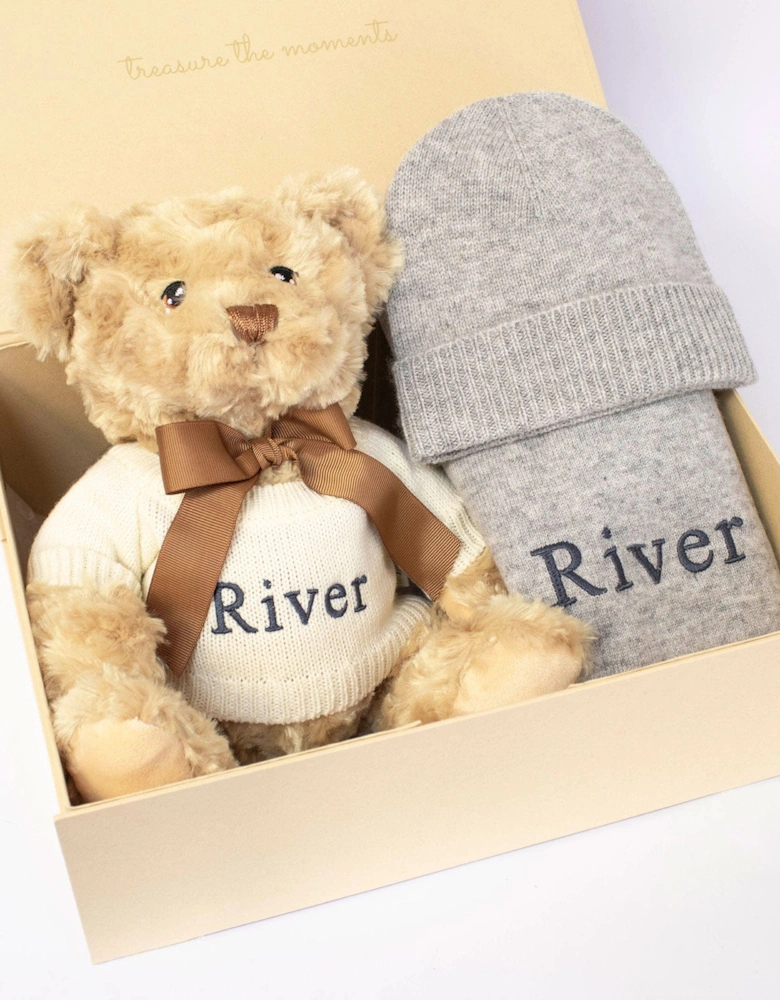 PLAIN CASHMERE SET WITH TEDDY