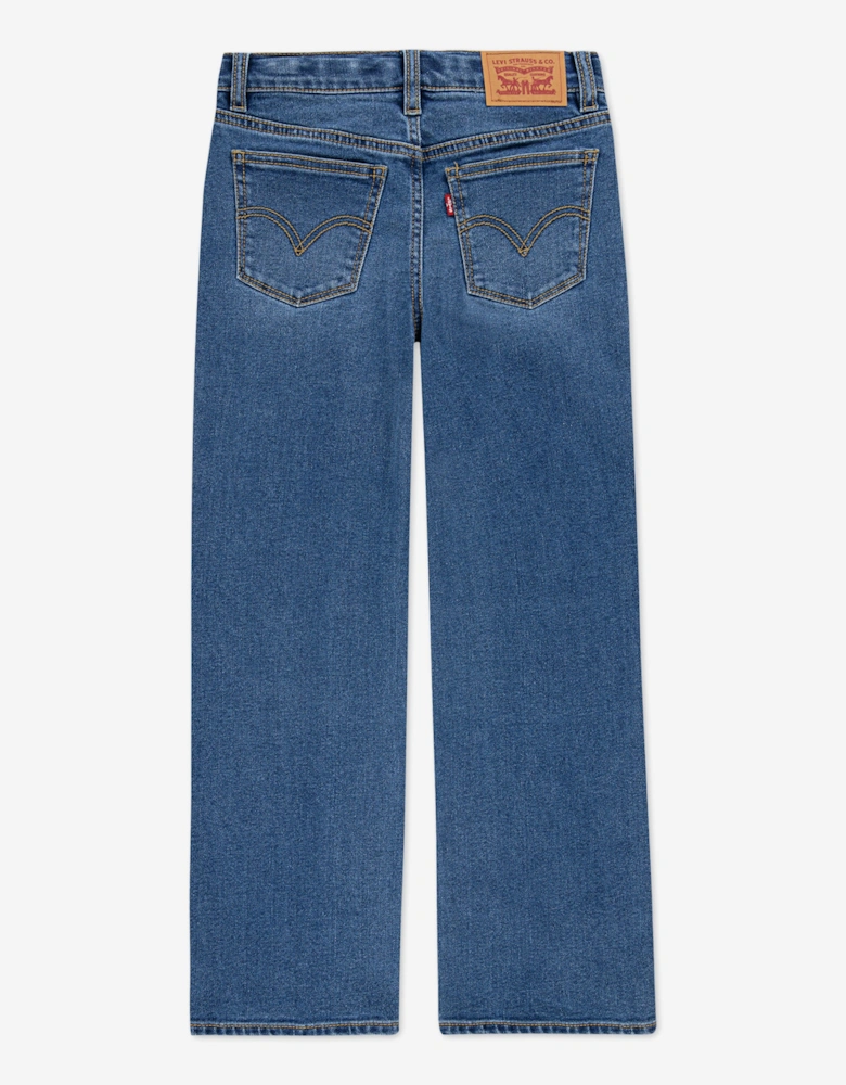 Girls Wide Leg Jeans in Blue