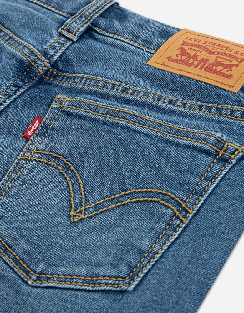 Girls Wide Leg Jeans in Blue