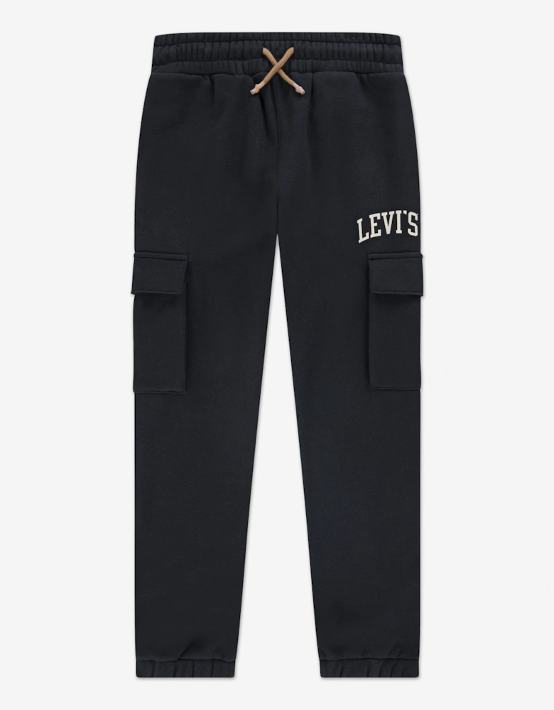 Boys Cargo Joggers in Black