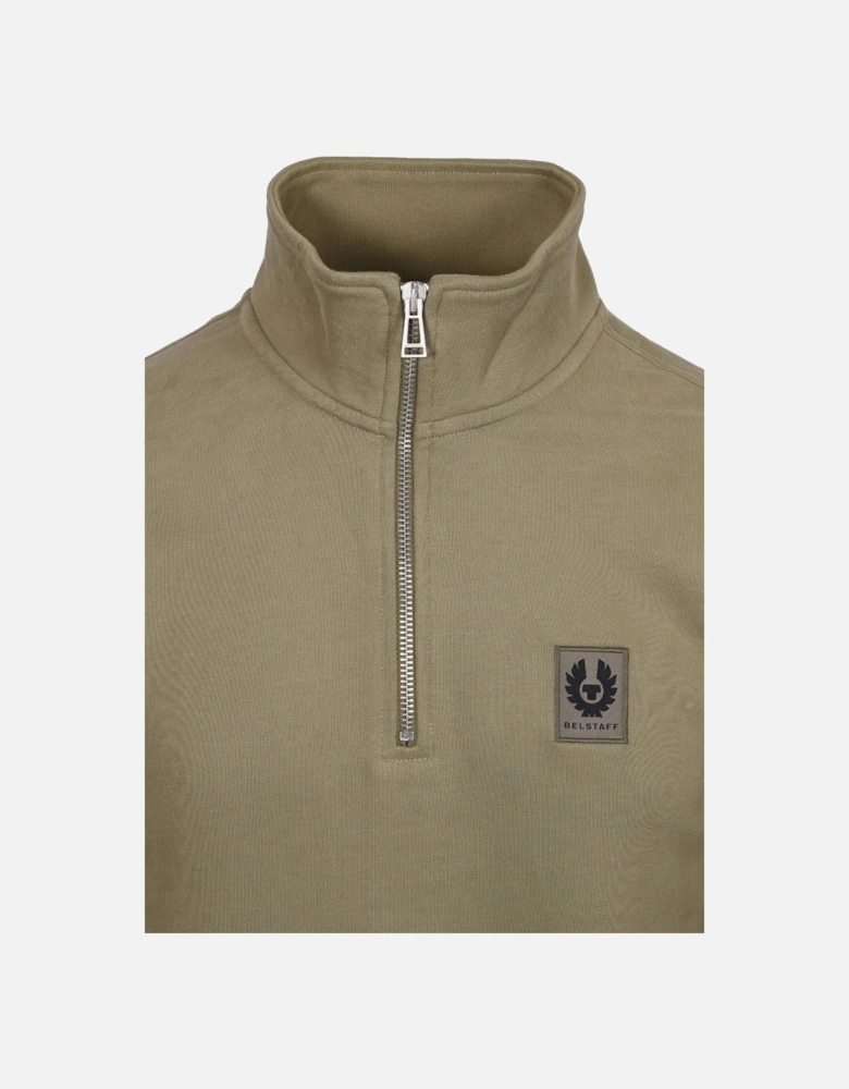 HALF ZIP SWEATSHIRT FATIGUE GREEN