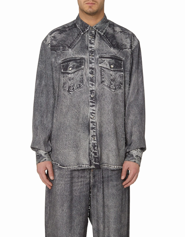 S-Gils Pocket Denim Effect Shirt