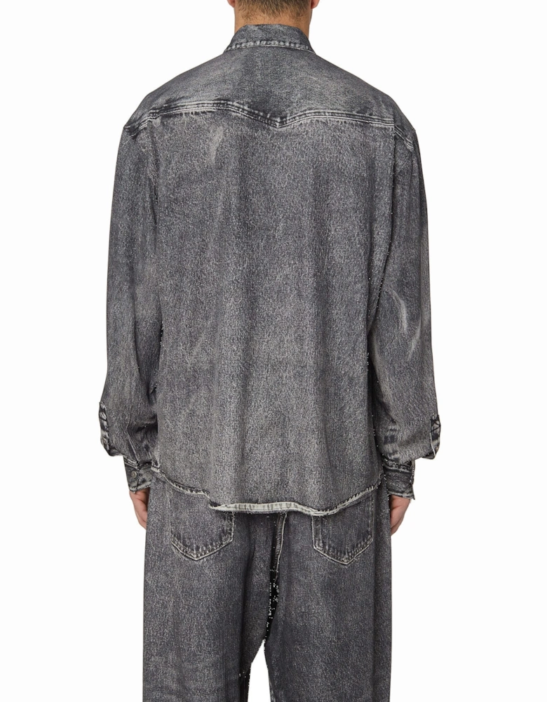 S-Gils Pocket Denim Effect Shirt