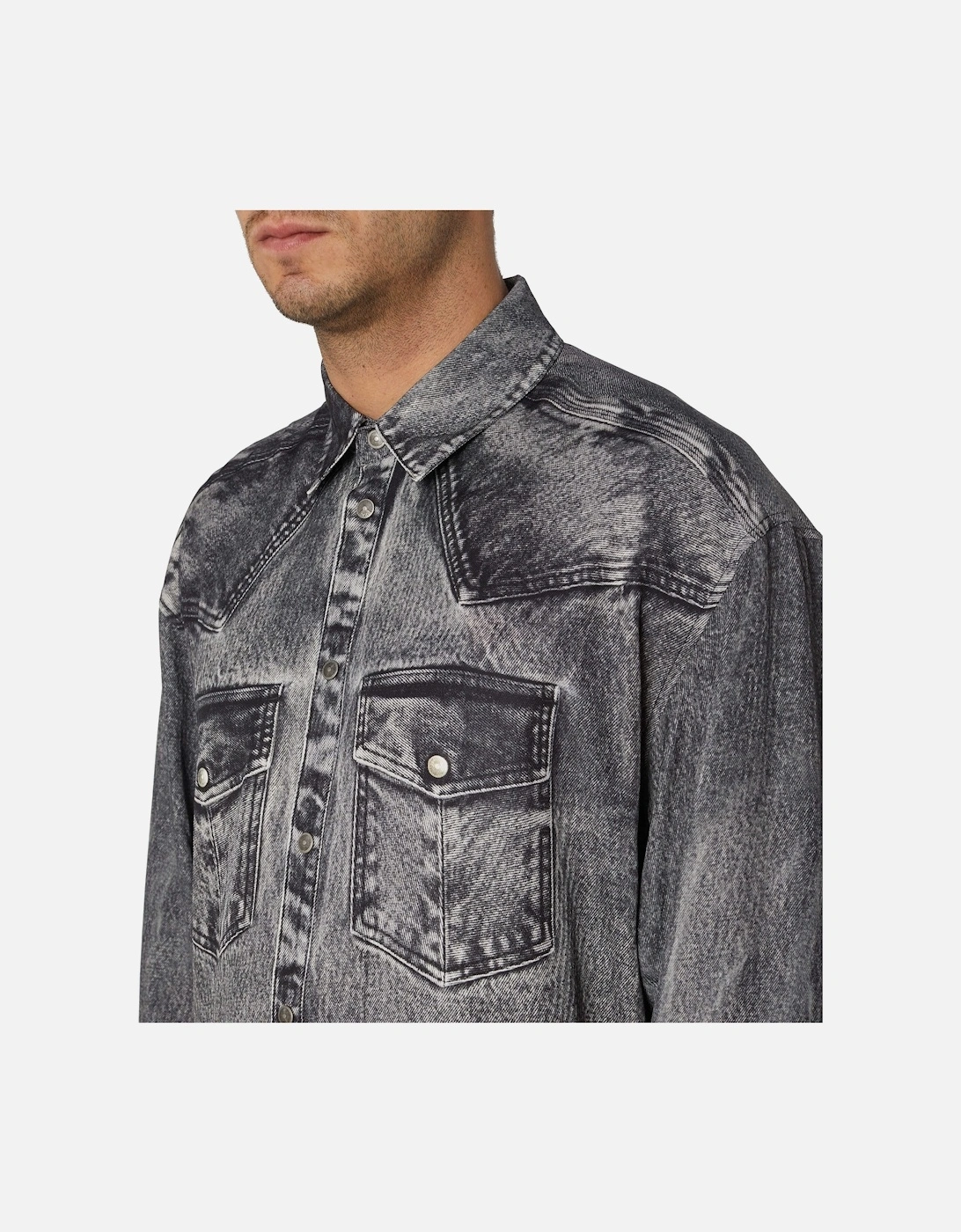 S-Gils Pocket Denim Effect Shirt