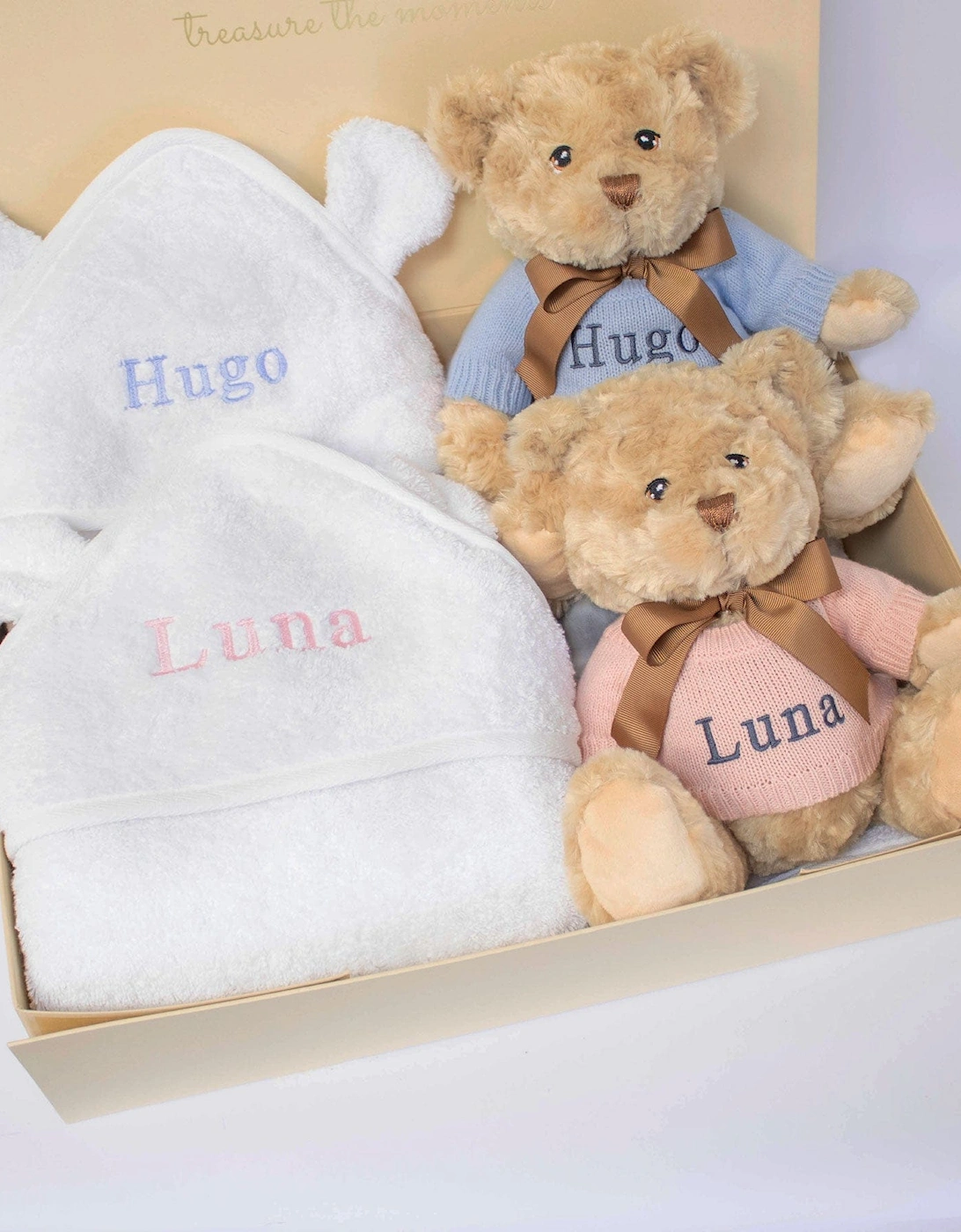 TWINS TEDDY AND TOWEL GIFT SET, 2 of 1