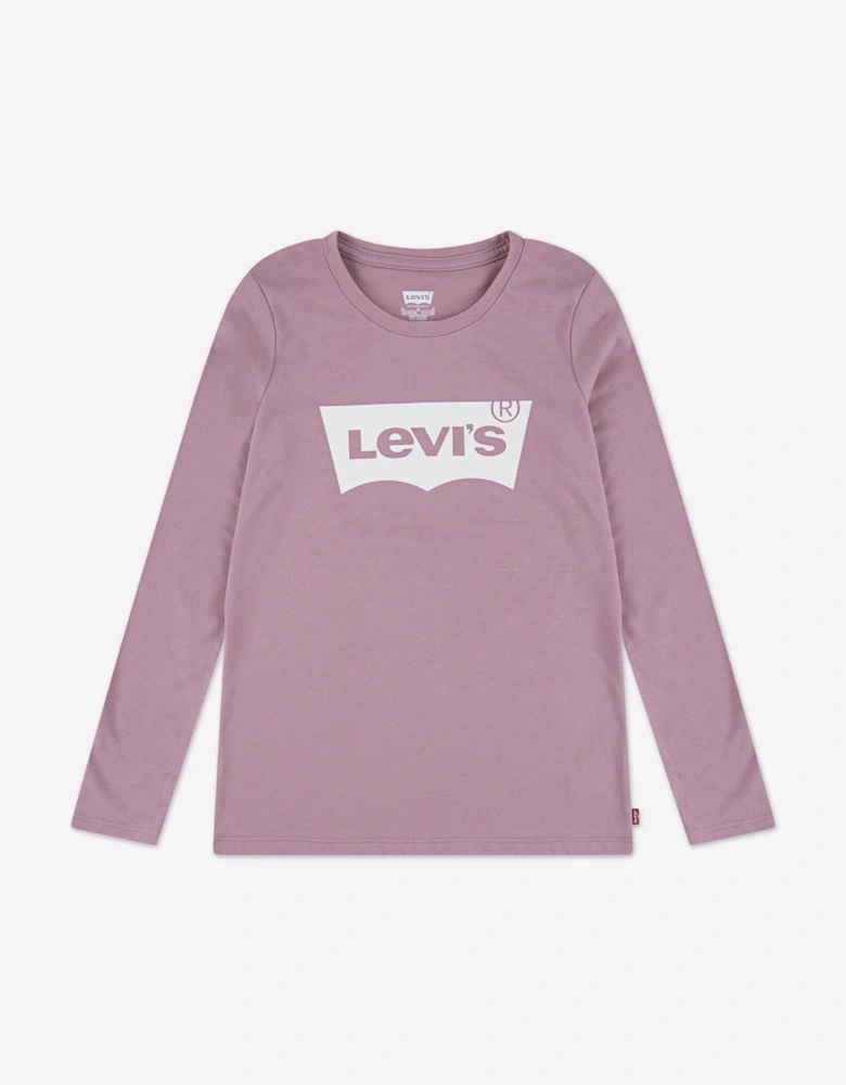 Girls Long Sleeve Batwing T-Shirt in Purple