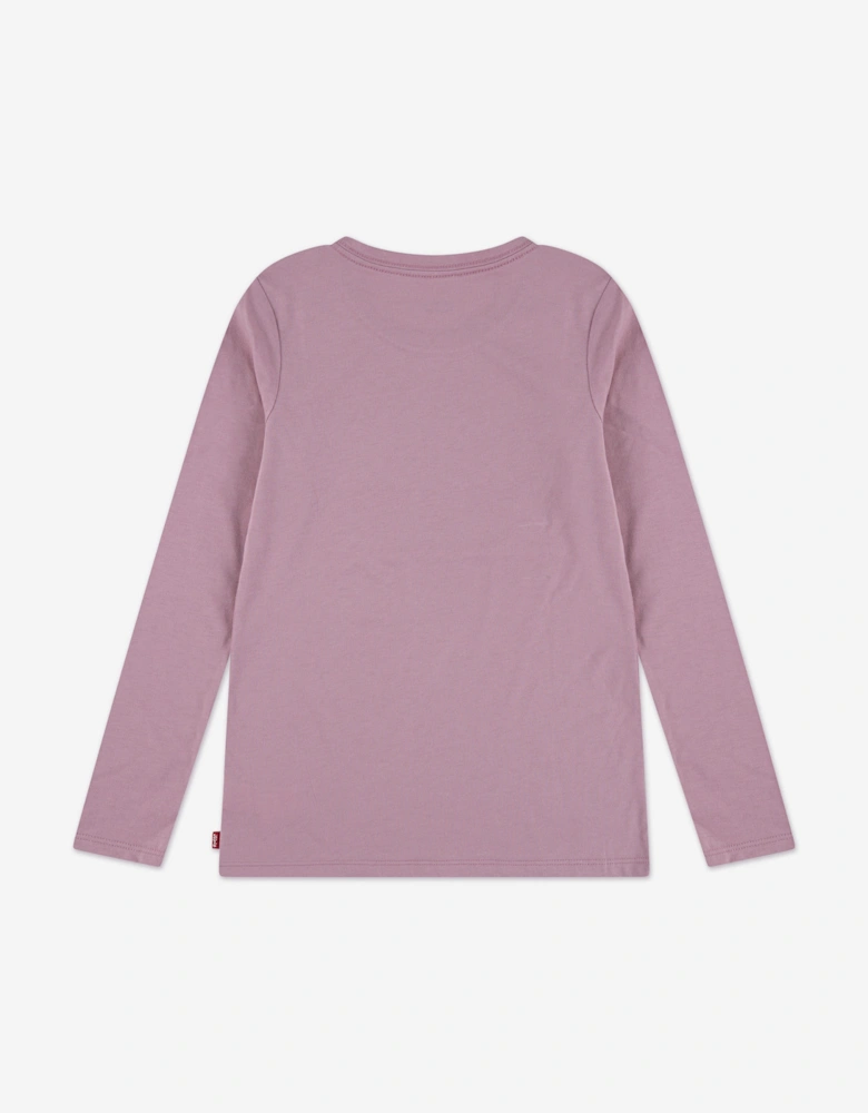 Girls Long Sleeve Batwing T-Shirt in Purple