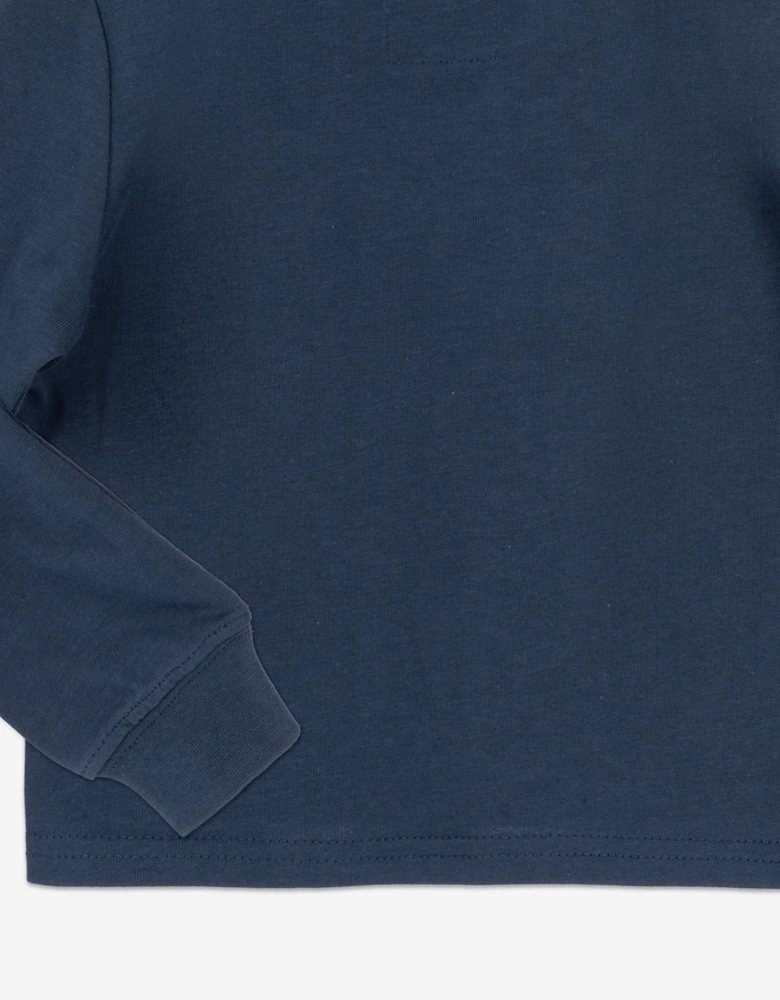 Baby Boys Collegiate Long Sleeve T-Shirt in Blue
