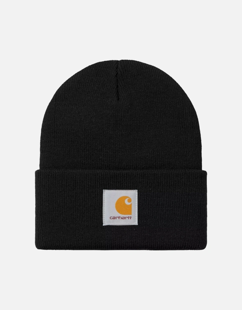 Short Watch Beanie Hat Black