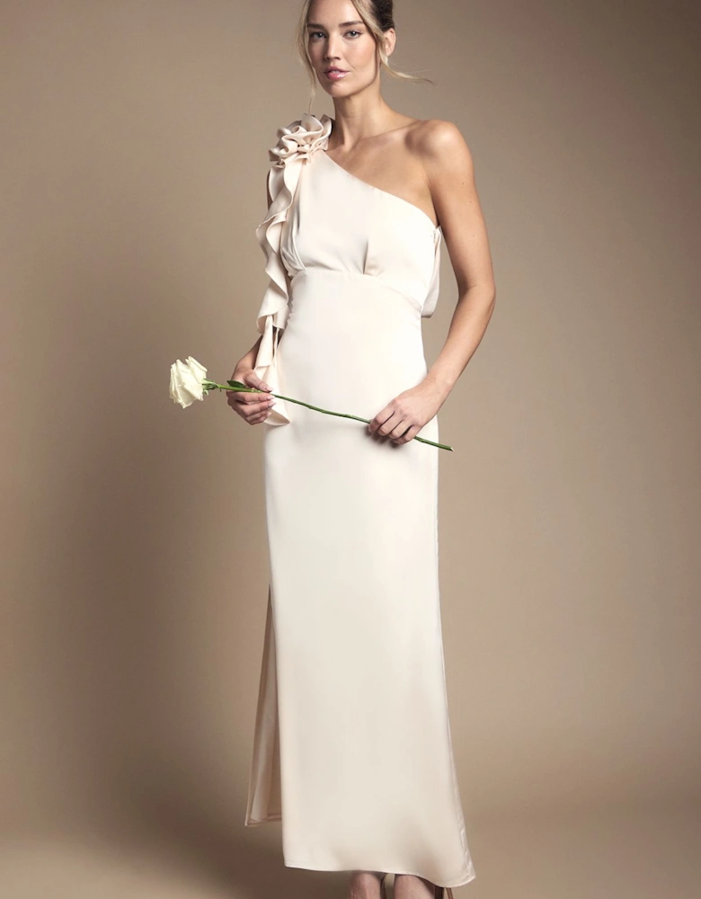 By Coast Corsage One Shoulder Maxi Bridesmaid Dress