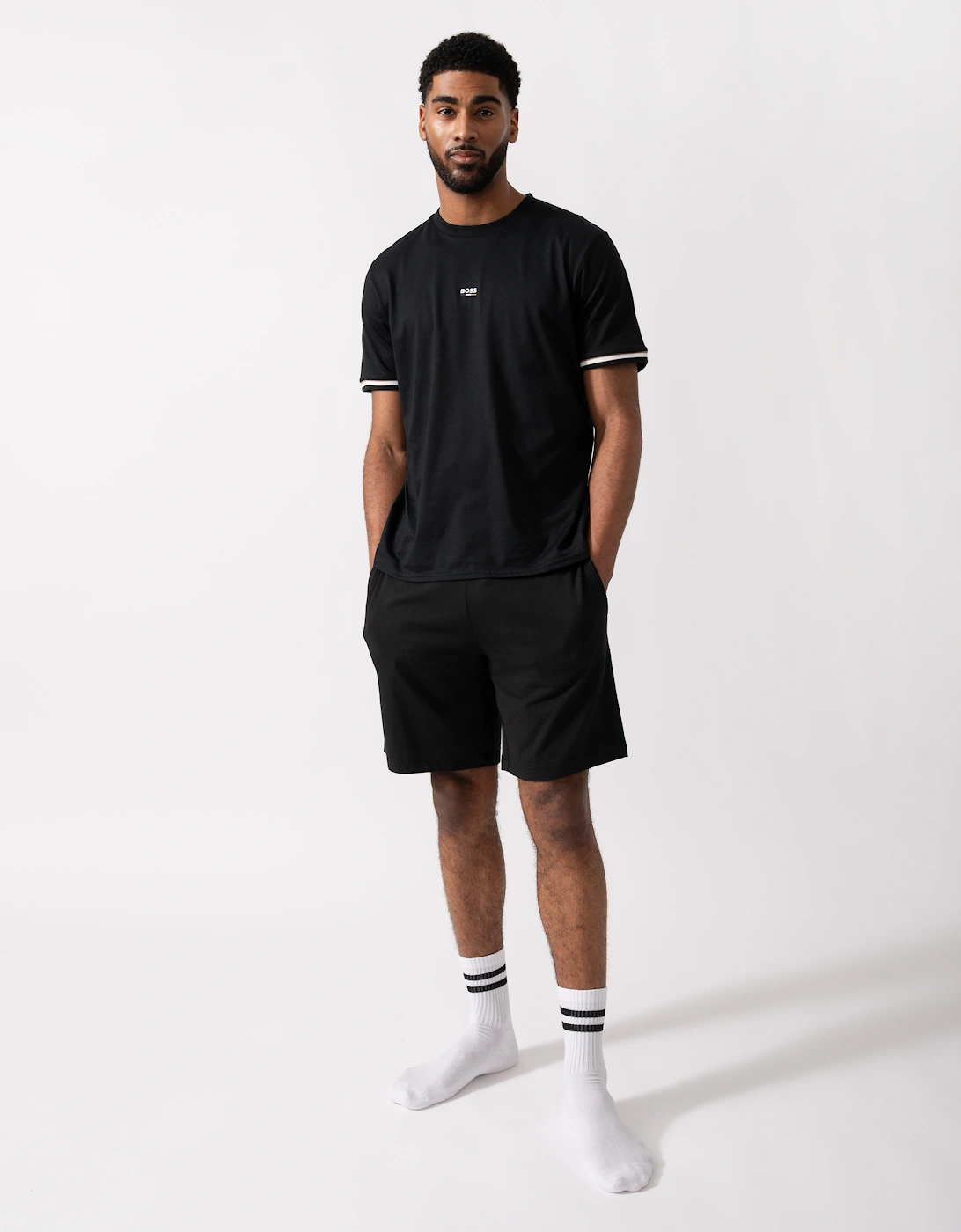 HUGO Ray Mens Pyjama Shorts - Black 001