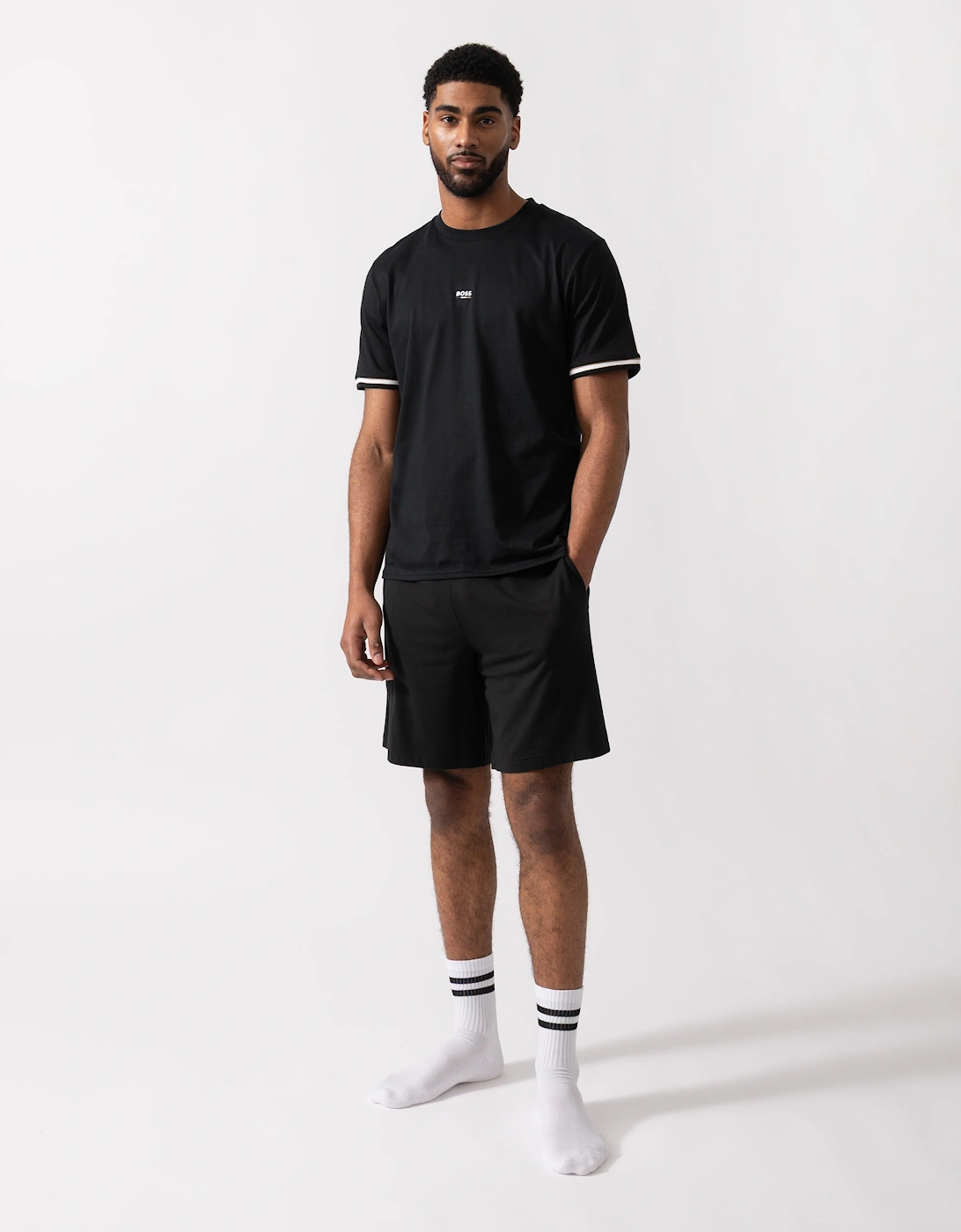 BOSS Orange Mens Iconic Loungewear T-Shirt - Black 001