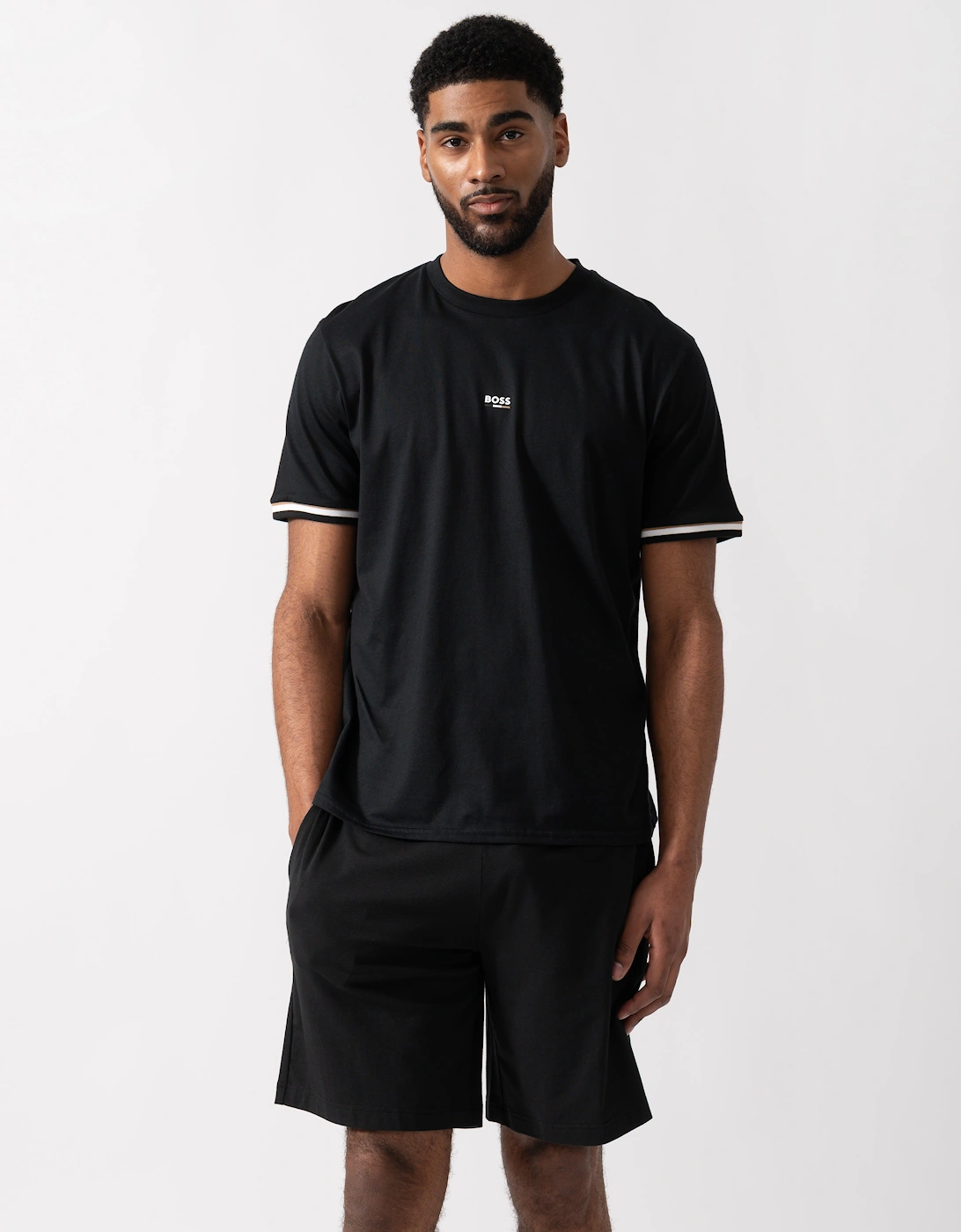 Hugo Boss Men's Black Boss Orange Iconic Loungewear T-Shirt - 001 - Size: 38