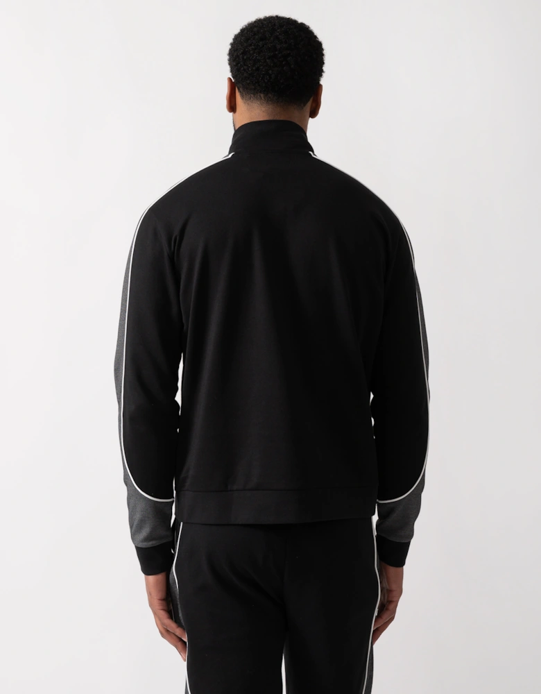 BOSS Orange Mens 1/4 Zip Loungewear Tracksuit Jacket - Black 001