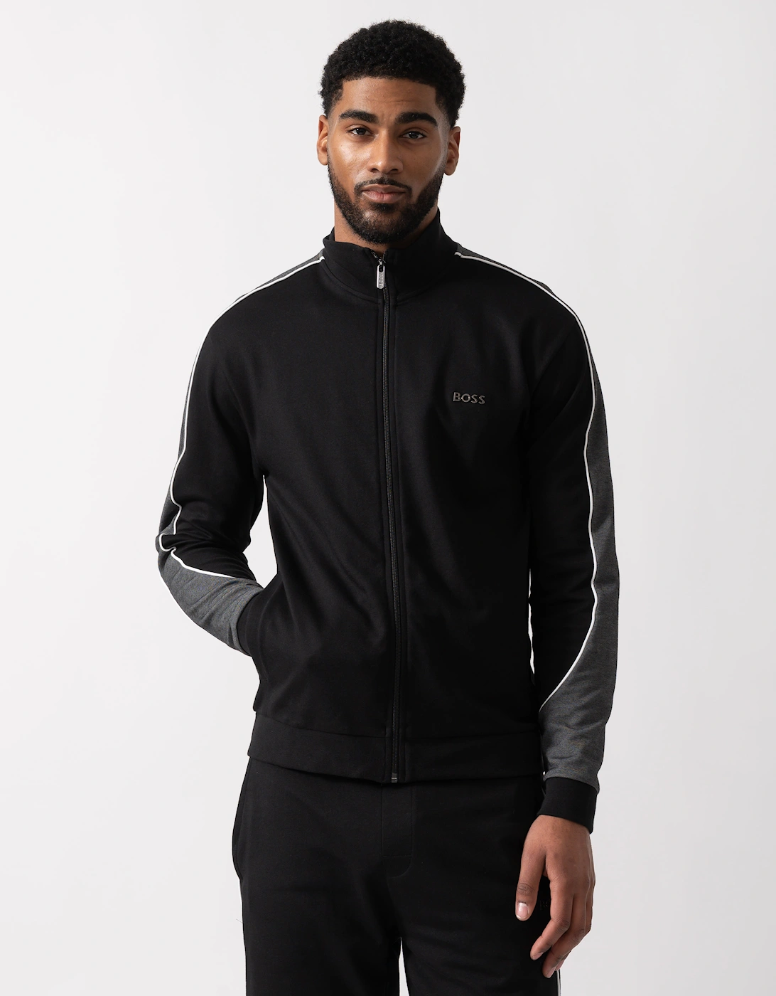 Hugo Boss Men's Black Boss Orange Full Zip Loungewear Tracksuit Jacket - 001  Xl