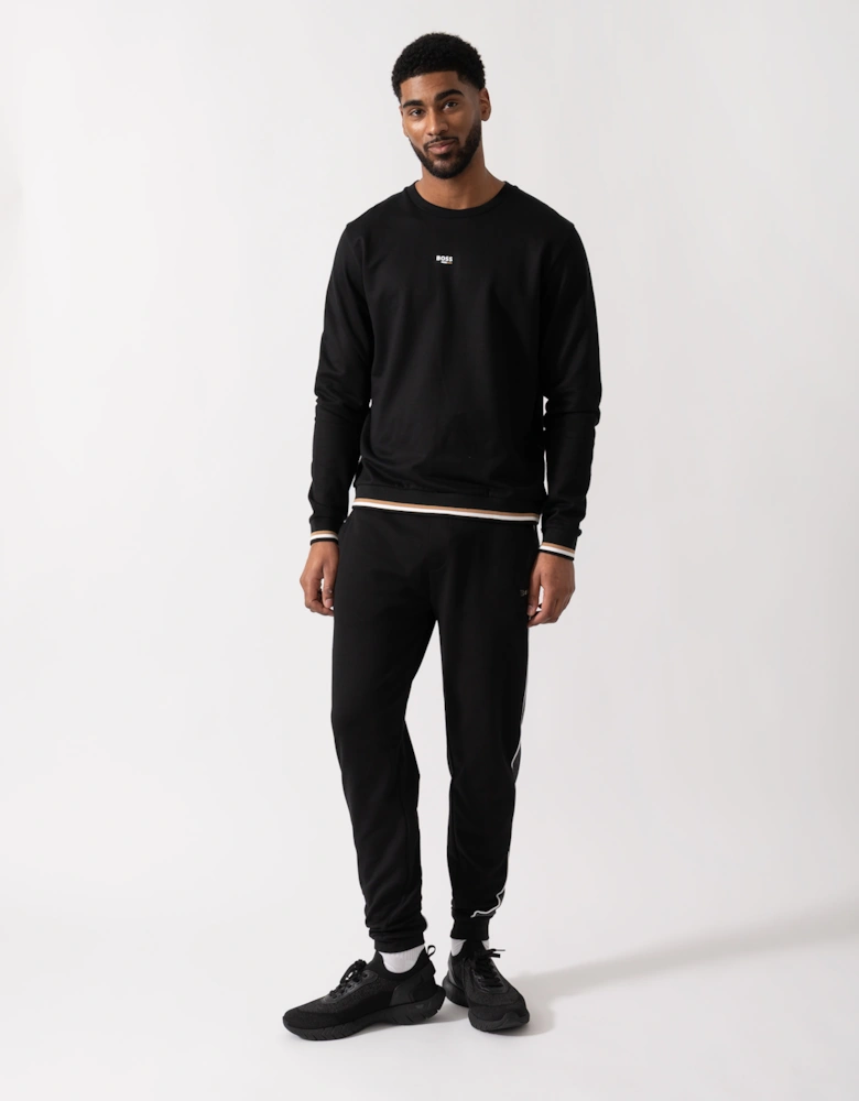 BOSS Orange Mens Iconic Loungewear Sweatshirt - Black 001