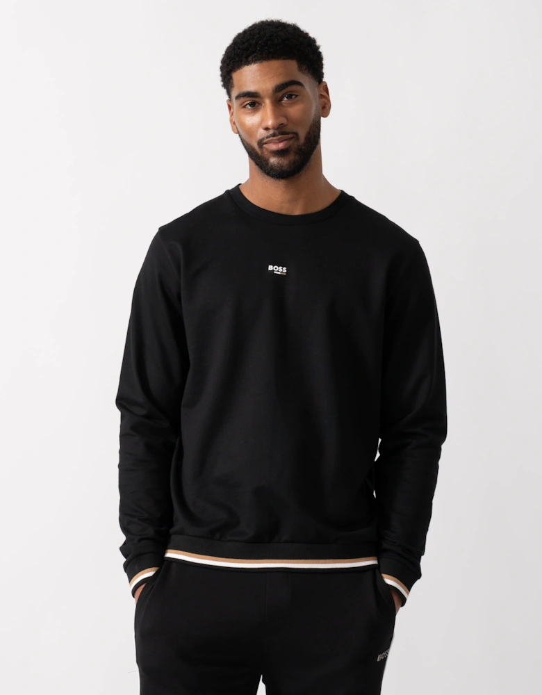 BOSS Orange Mens Iconic Loungewear Sweatshirt - Black 001