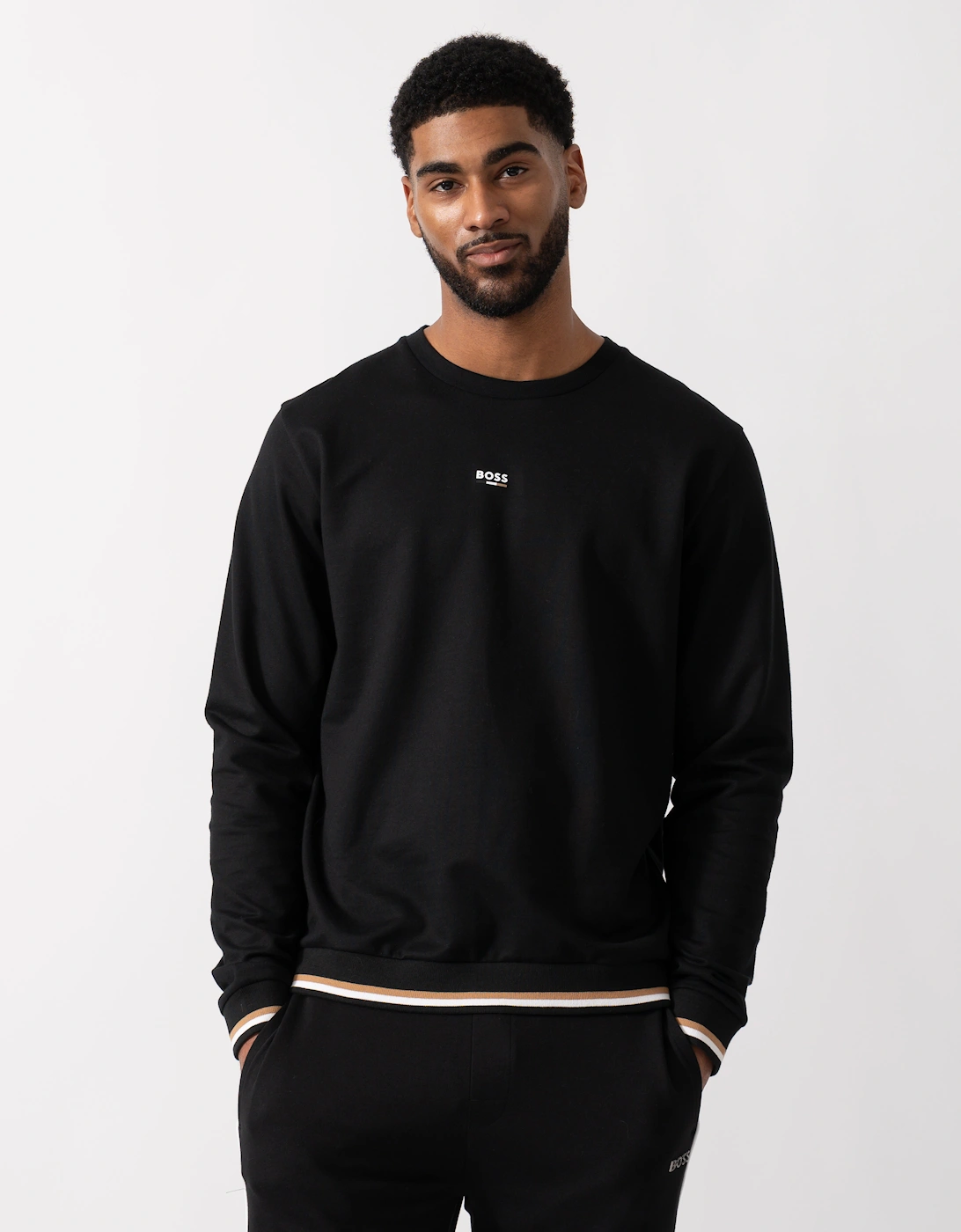 Hugo Boss Men's Black Boss Orange Iconic Loungewear Sweatshirt - 001 - Size: 38