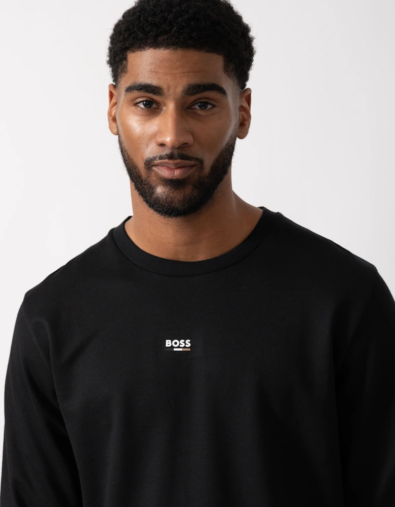 BOSS Orange Mens Iconic Loungewear Sweatshirt - Black 001