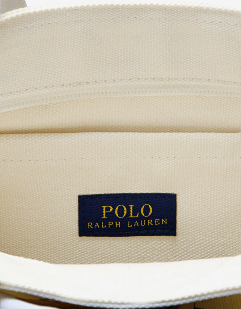 Girls Polo Bear Tote Bag in White (33cm)