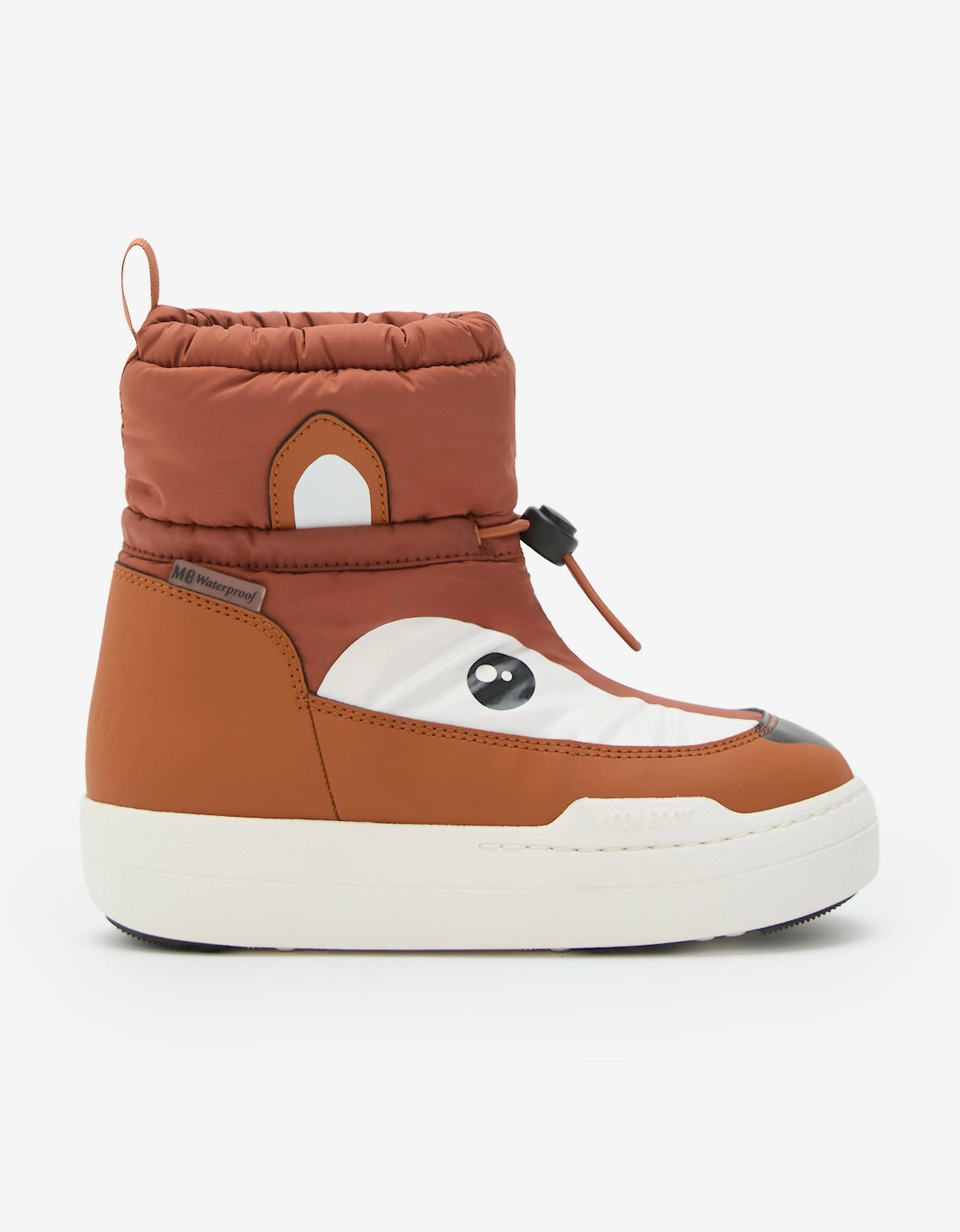 Moonboot Girls Brown  Moon Boot Jr Park Tube Mid Animal Wp Boots  - Size 2 (Older) Kids