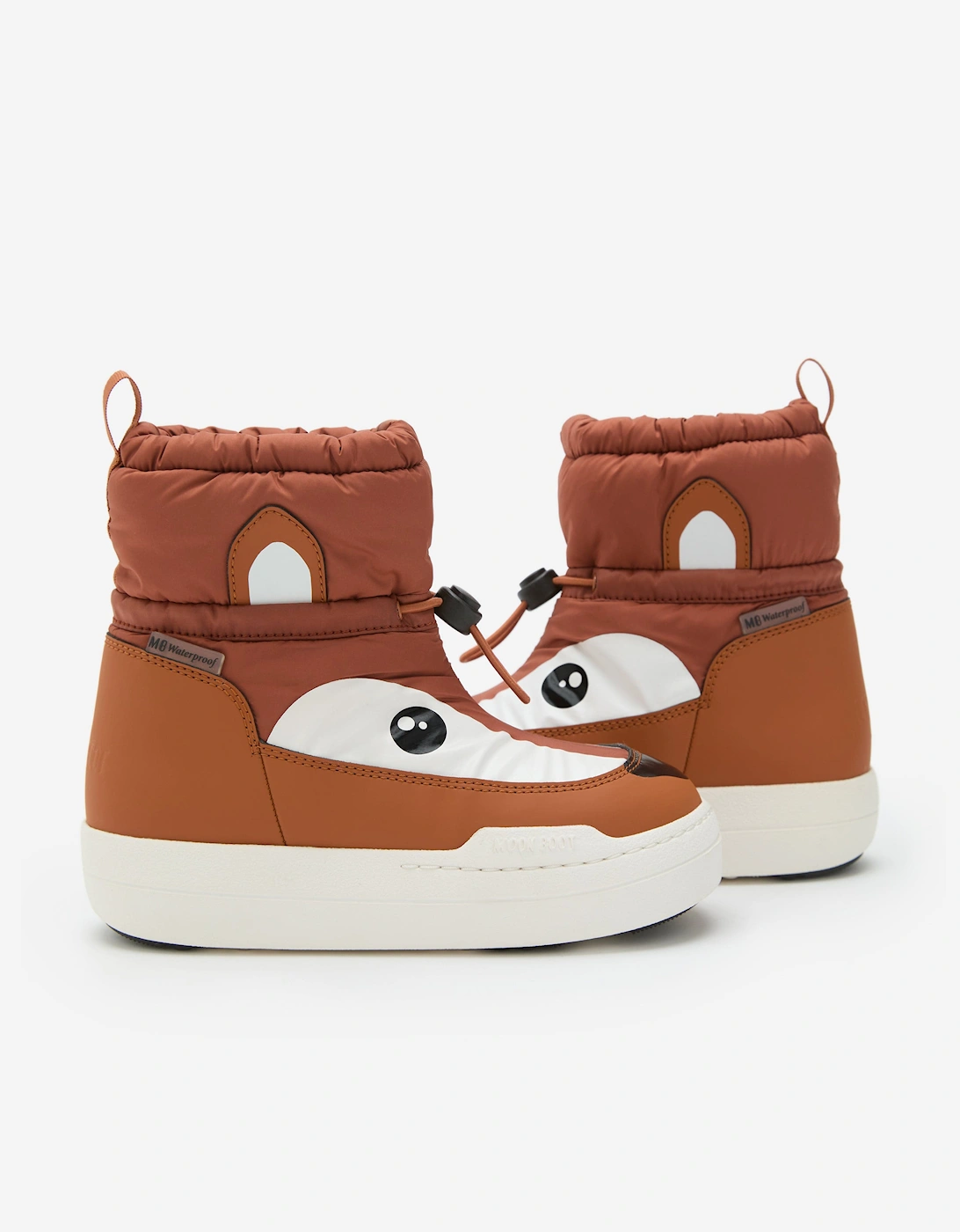 Moon Boot Kids JR Park Tube Mid Animal WP Boots in Brown