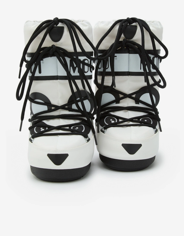 Moon Boot Kids Icon Panda Boots in White