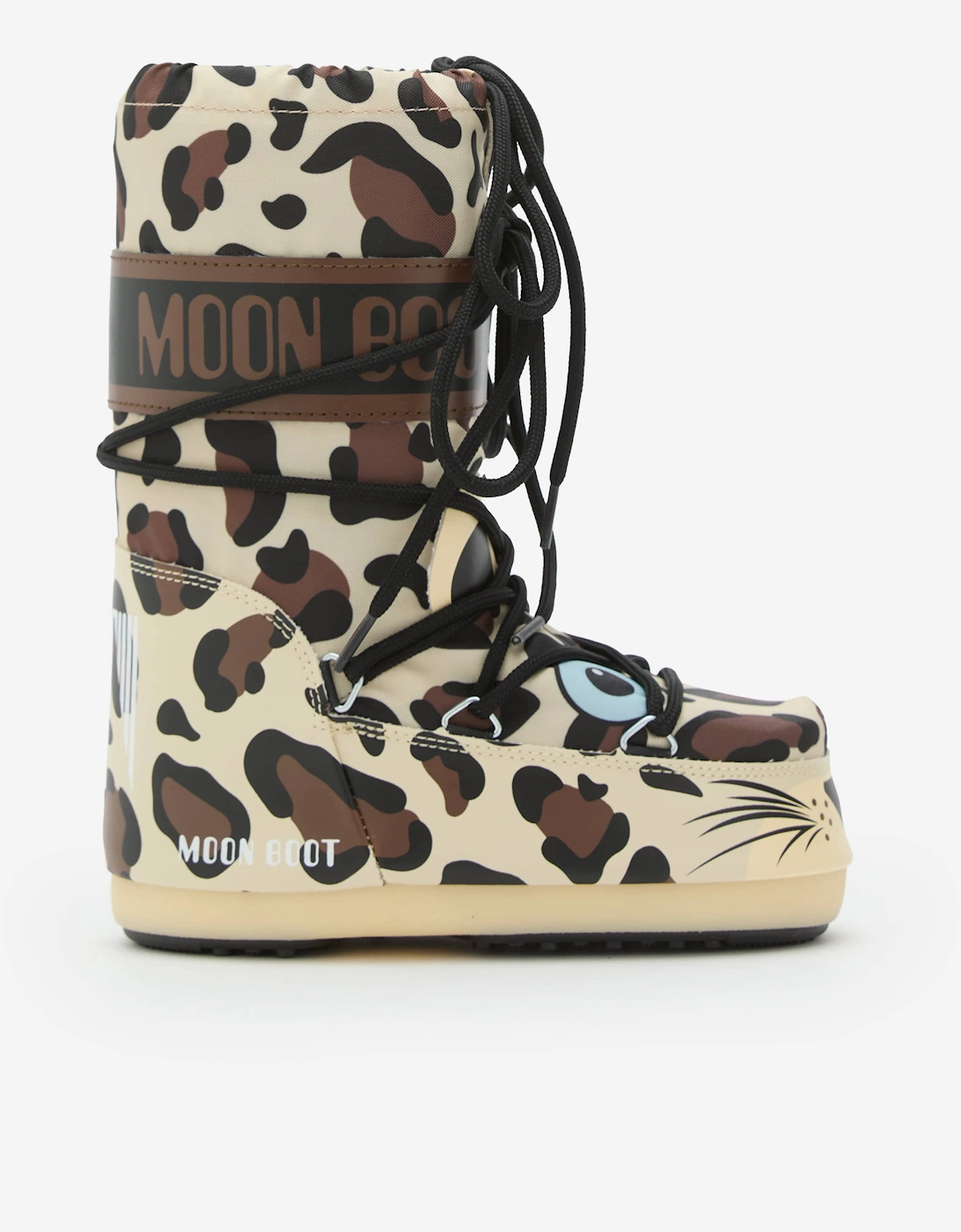 Moonboot Moonboot Girl's Moon Boot Kids Icon Leopard Boots in Brown