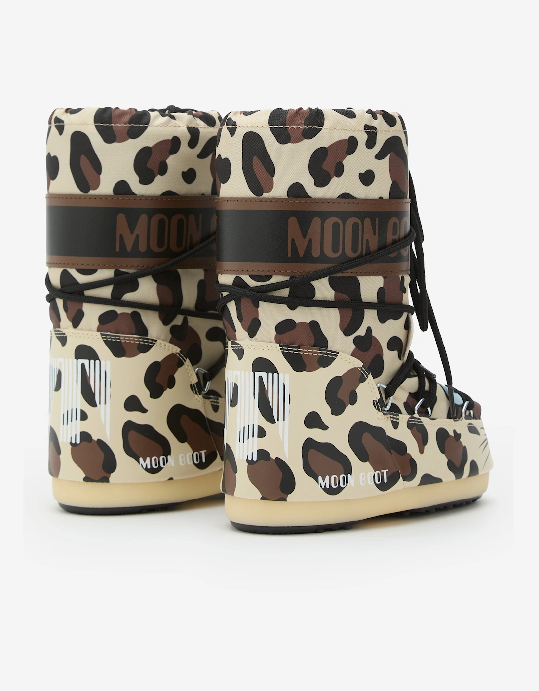 Moon Boot Kids Icon Leopard Boots in Brown