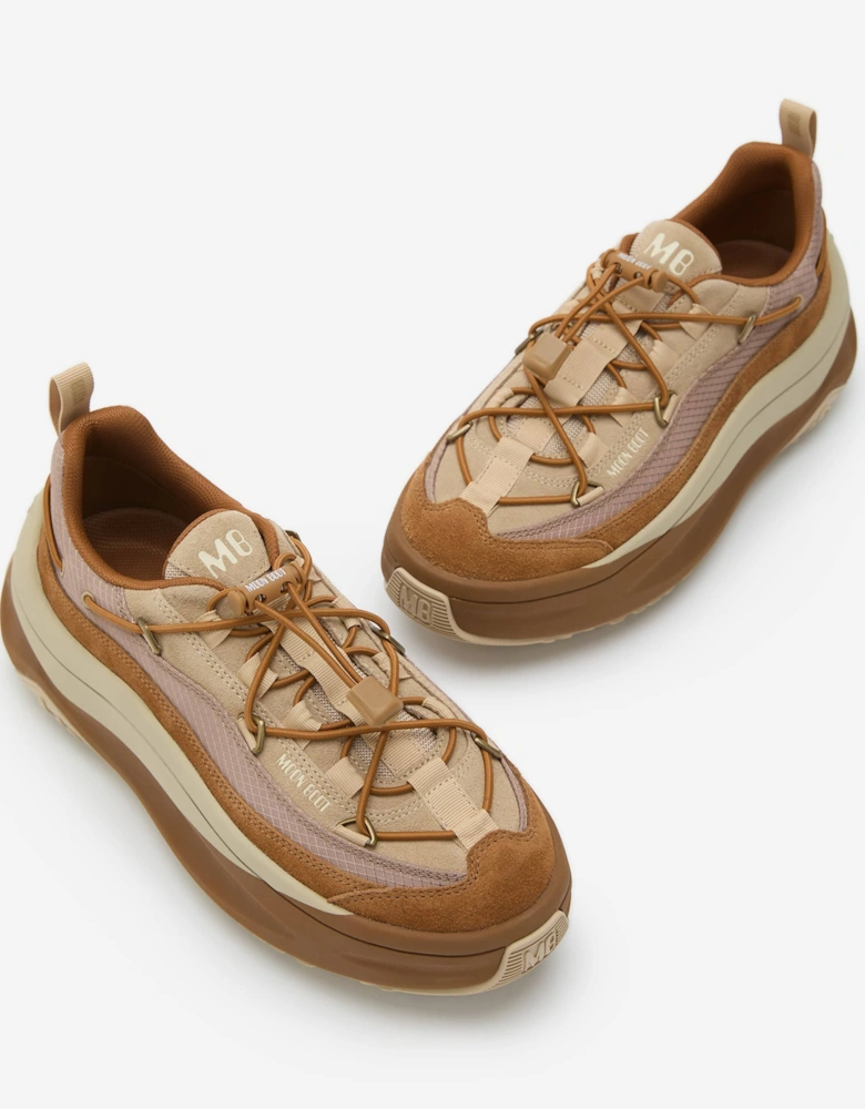 Moon Boot Kids Moon247 Xlace Trainers in Beige