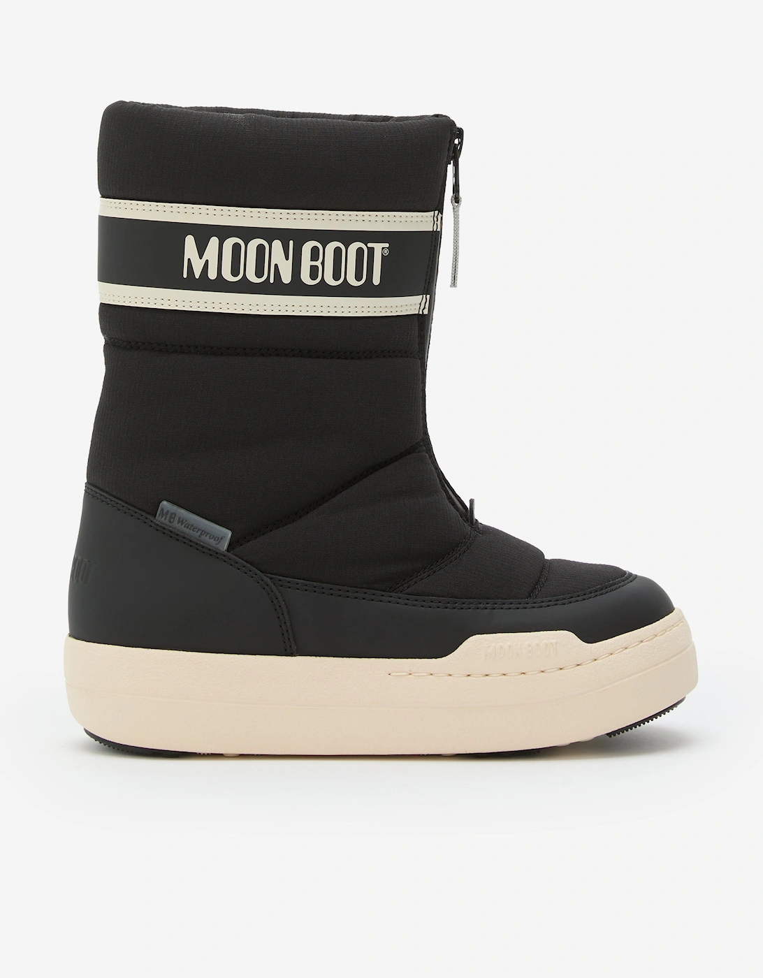 Moonboot Girls Black 'S Moon Boot Jr Park Zip High Wp Boots In  Size 31 Kids