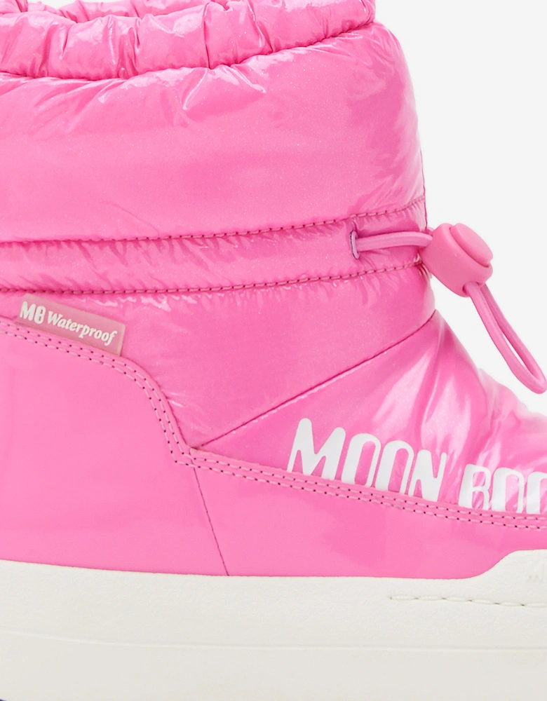 Moon Boot Girls JR Park Tube Mid Glitter WP Boots in Pink