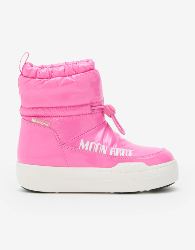 Moon Boot Girls JR Park Tube Mid Glitter WP Boots in Pink