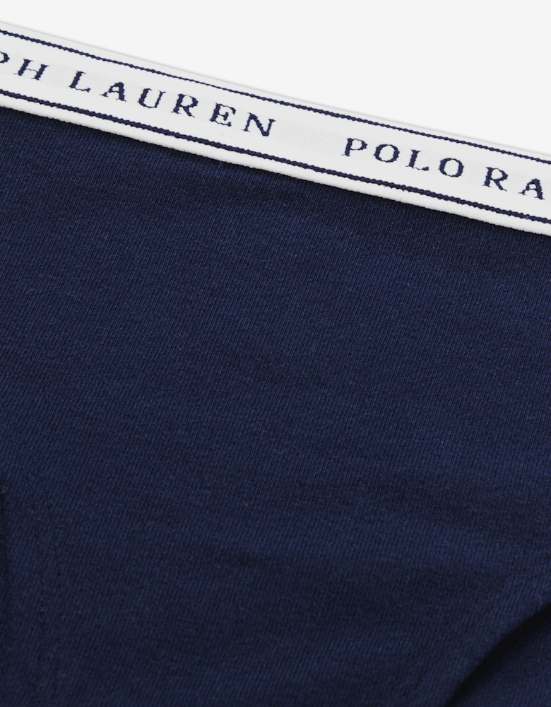 Girls 2 Pack Printed Knickers Set in Navy