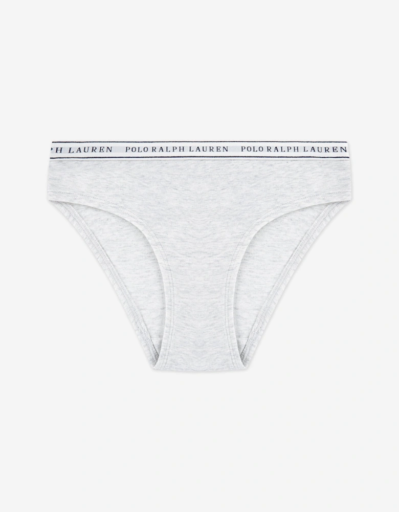 Girls 2 Pack Printed Knickers Set in Navy