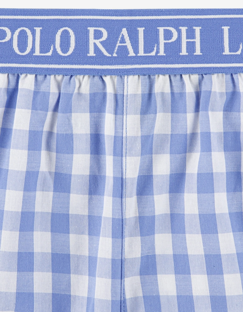 Girls Polo Bear Short Pyjamas Set in Blue