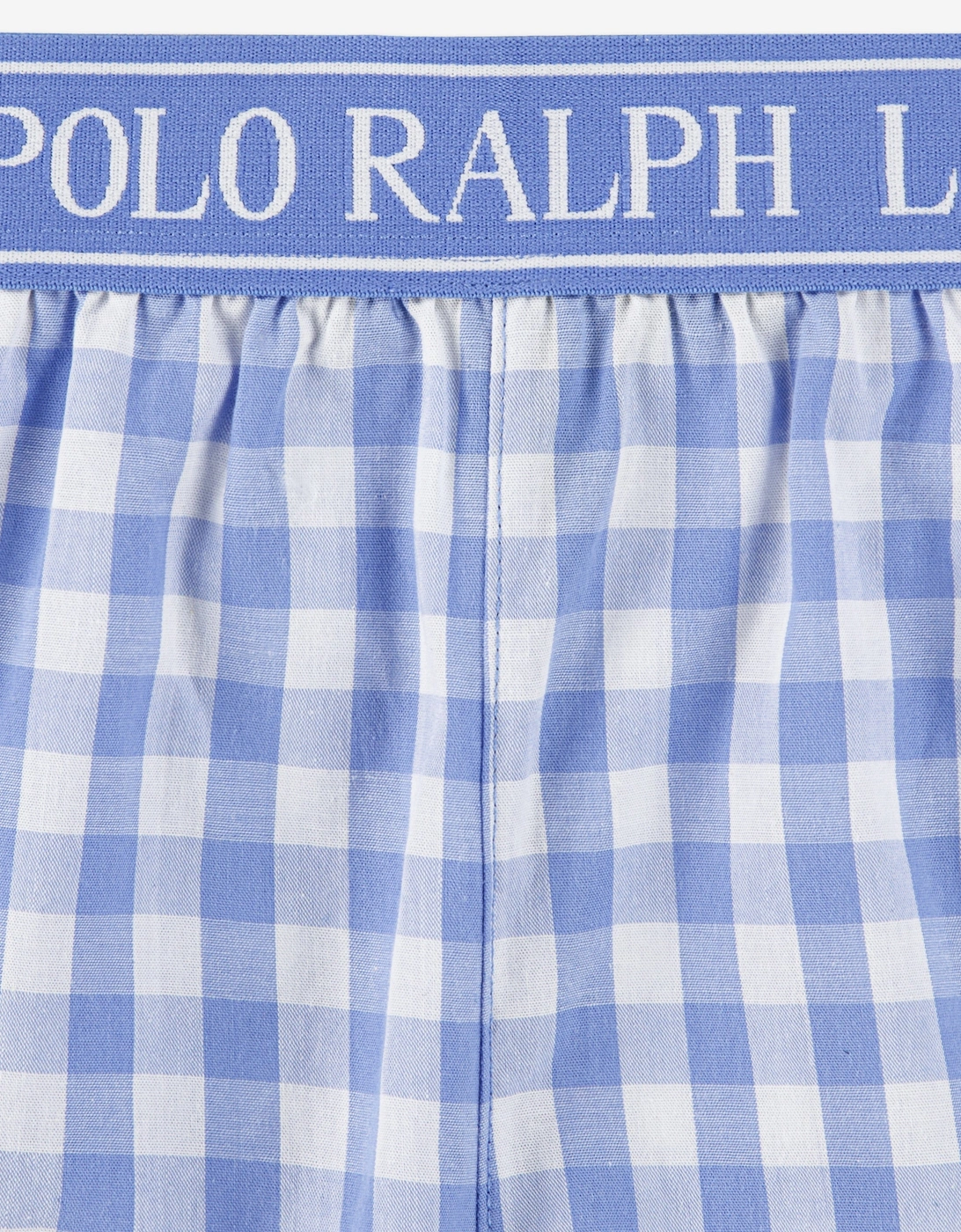 Girls Polo Bear Short Pyjamas Set in Blue