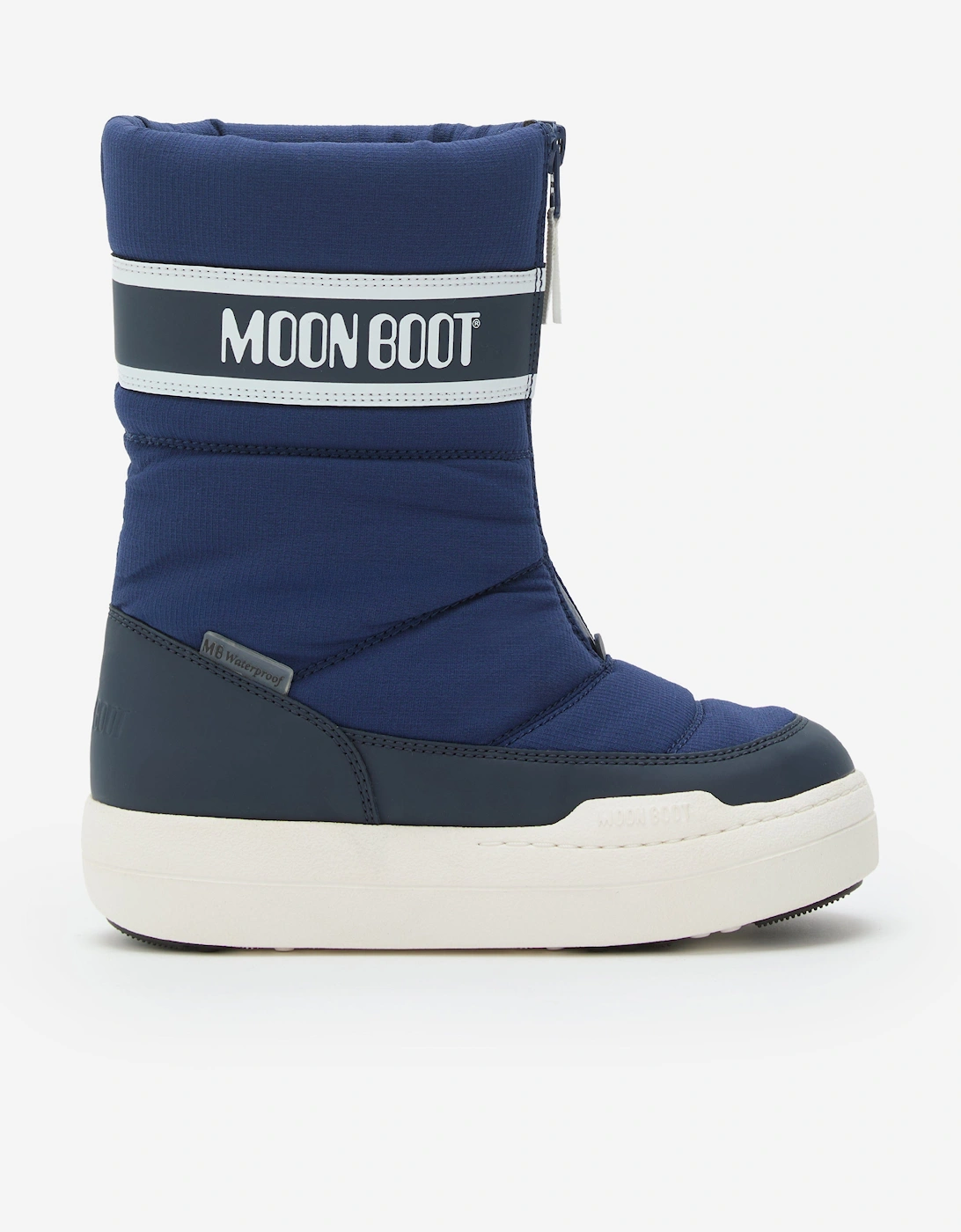 Moonboot Girls Navy 'S Moon Boot Jr Park Zip High Wp Boots In  9 Size 27 Kids