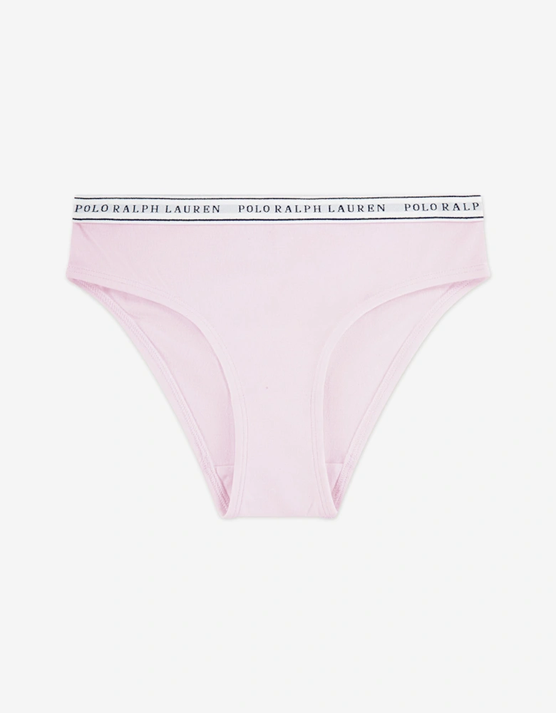 Girls 2 Pack Printed Knickers Set in White