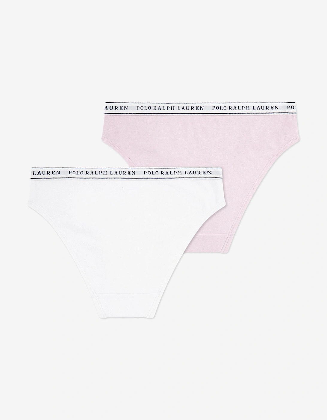 Girls 2 Pack Printed Knickers Set in White