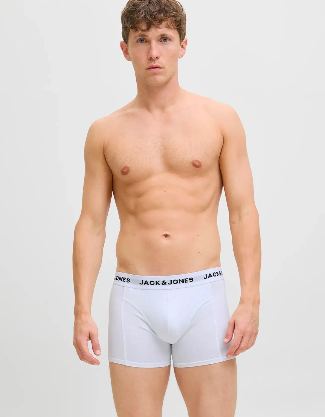 Mens Underwear Solid Trunks 7 Pack Black / White / Grey