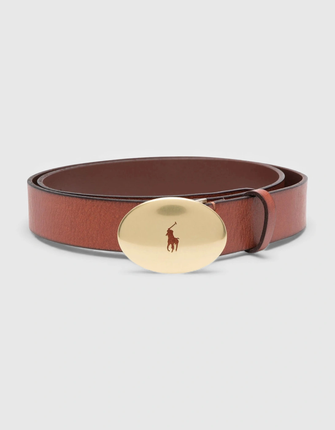 Polo Classic Logo Leather Belt Brown, 3 of 2