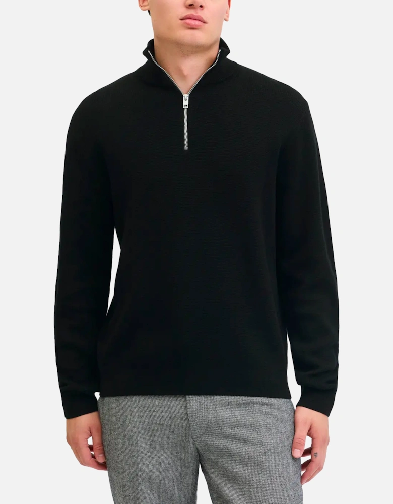 JPR BLAMILANO Stitch Knit Half Zip Black