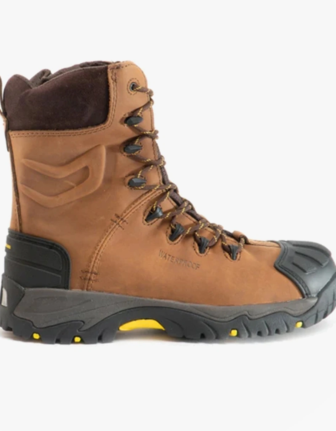 PILLAR Mens Leather Waterproof Safety Boots Brown, 6 of 5